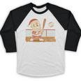 Baseball Santa 67 Christmas Xmas Boys Retro Baseball Raglan Shirt