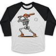 Baseball Skeleton Spooky Boys Halloween Baseball Player Baseball Raglan Shirt