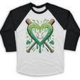 Baseball St Patricks Day Boys Girls Men Women Shamrock Green Baseball Raglan Shirt