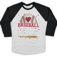 Baseball Is My Valentine Valentines Day Men Boys Kids Teen Baseball Raglan Shirt