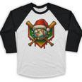 Baseball Xmas Christmas Baseball Ice Cream Drip Boys Baseball Raglan Shirt