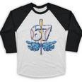 Blue Camo Baseball 67 Six Seven Camo Ice Cream Drip Boy Teen Baseball Raglan Shirt