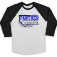 Blue Panther Baseball Home Plate Game Day Mascot Panther Baseball Raglan Shirt Blue Panther Baseball Home Plate Game Day Mascot Panther Baseball Raglan Shirt