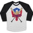 Boricua Puerto Rico Baseball Coqui Frog Pava Hat Fan Baseball Raglan Shirt