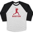 Boston Lovers Skyline Retro Baseball Heartbeat Men Women Baseball Raglan Shirt