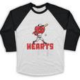 Boys Baseball Valentines Shirt Sterling Hearts Baseball Baseball Raglan Shirt