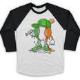 Boys St Patricks Day Kids Baseball Player Ice Cream Drip Baseball Raglan Shirt