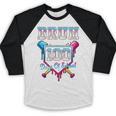 Bruh It's My 100 Days Of School Baseball Ice Cream Drip Boys Baseball Raglan Shirt