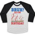 Bruh It's My 2nd Birthday Boy Baseball Themed Party Baseball Raglan Shirt