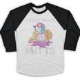 Calm Your Mitts Baseball Ice Cream Drip Crossed Bats Sport Baseball Raglan Shirt