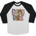 Checkered Leopard Game Day Baseball Men Women Kids Baseball Raglan Shirt