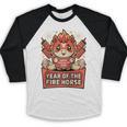 Chinese New Year 2026 Fire Horse Celebration Raglan Baseball Tee Baseball Raglan Shirt