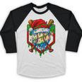 Christmas Baseball Ice Cream Drip Santa Baseball Player Kids Baseball Raglan Shirt Christmas Baseball Ice Cream Drip Santa Baseball Player Kids Baseball Raglan Shirt