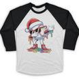 Christmas Baseball Ice Cream Dripping Santa Baseball Drip Baseball Raglan Shirt Christmas Baseball Ice Cream Dripping Santa Baseball Drip Baseball Raglan Shirt