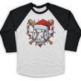 Christmas Baseball Santa Hat For Baseball Players Fans Baseball Raglan Shirt
