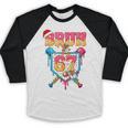Christmas Gingerbread Bruh 67 Baseball Ice Cream Drip Kids Baseball Raglan Shirt