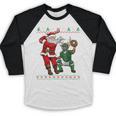 Christmas Santa Baseball Ugly Sweater Baseball Raglan Shirt