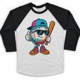 Cool Baseball Drip For Boys Ice Cream Drip Baseball Kids Baseball Raglan Shirt