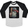 Cool Dollar Bill Guy With Cap And Baseball Costume Premium Tri-Blend Baseball Raglan Shirt Cool Dollar Bill Guy With Cap And Baseball Costume Premium Tri-Blend Baseball Raglan Shirt