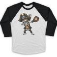Dabbing Pirate Skeleton Baseball Dab Costume Boys Kids Men Baseball Raglan Shirt