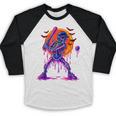Drip Skeleton Batting Baseball Halloween Baseball Raglan Shirt