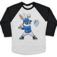 Dripping Drip Baseball Rabbit Bunny Easter Men Boy Kid Baseball Raglan Shirt