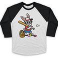 Easter Bunny Baseball Player Batter Rabbit Boys Kids Men Baseball Raglan Shirt Easter Bunny Baseball Player Batter Rabbit Boys Kids Men Baseball Raglan Shirt