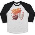 Football Basketball Baseball Heart Valentine Boys Men Kid Baseball Raglan Shirt