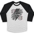 Game Day Baseball Retro Checkered Baseball Baseball Raglan Shirt