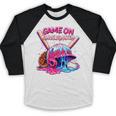 Game Kindergarten Baseball Ice Cream Drip On Back To School Baseball Raglan Shirt