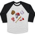 God Says I Am Baseball Player Catcher Pitcher Boys Men Baseball Raglan Shirt