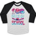 Happy 100 Days Of School Game Day Baseball Ice Cream Drip Baseball Raglan Shirt Happy 100 Days Of School Game Day Baseball Ice Cream Drip Baseball Raglan Shirt