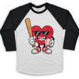 Heart Playing Baseball Valentines Day Baseball Raglan Shirt Heart Playing Baseball Valentines Day Baseball Raglan Shirt