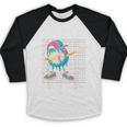 I Hit 100 Days Of School Baseball Ice Cream Drip Boys Girls Baseball Raglan Shirt