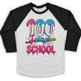 HUGvyn 100 Days Of School Baseball Ice Cream Teacher Student Baseball Raglan Shirt HUGvyn 100 Days Of School Baseball Ice Cream Teacher Student Baseball Raglan Shirt
