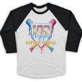 HUGvyn 100 Drippy Days Of School Baseball Ice Cream 100 Days Baseball Raglan Shirt
