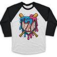 HUGvyn 7th Birthday Baseball Ice Cream Drip Number 7 Kid Boy Baseball Raglan Shirt HUGvyn 7th Birthday Baseball Ice Cream Drip Number 7 Kid Boy Baseball Raglan Shirt