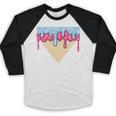 Ice Cream Baseball Cone Dripping Sprinkles Kids Boys Summer Premium Tri-Blend Baseball Raglan Shirt