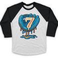 Ice Cream Baseball Glove 7th Birthday Edition Baseball Raglan Shirt Ice Cream Baseball Glove 7th Birthday Edition Baseball Raglan Shirt