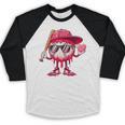 Ice Cream Drip Baseball Valentine's Day Spots Baseball Drip Baseball Raglan Shirt
