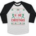 I’Ll Be Home For Christmas Baseball Ugly Sweater Art Baseball Raglan Shirt I’Ll Be Home For Christmas Baseball Ugly Sweater Art Baseball Raglan Shirt