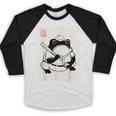 Japanese Grumpy Frog Baseball Player Baseball Baseball Raglan Shirt Japanese Grumpy Frog Baseball Player Baseball Baseball Raglan Shirt