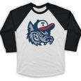 Jarrell Storm Chasers Baseball Big Logo Baseball Raglan Shirt Jarrell Storm Chasers Baseball Big Logo Baseball Raglan Shirt