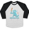 Just A Boy Who Loves Axolotls & Baseball Baseball Raglan Shirt