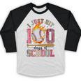 I Just Hit 100 Days Of School Baseball Lovers Fans Boys Kids Baseball Raglan Shirt