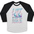 Kids 100 Days Of School 100th Day Baseball Ice Cream Drip Baseball Raglan Shirt