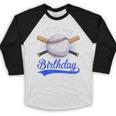 Kids 8th Baseball Birthday Party Boys Sport Fan 8 Years Old Baseball Raglan Shirt