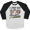 Kids I Just Hit 100 Days Boys 100 Days Of School Baseball Kids Baseball Raglan Shirt