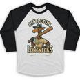 Littleton Longnecks Retro Minor League Baseball Baseball Raglan Shirt