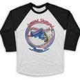 Lynyrd Skynyrd Skeleton Baseball Gun US Flag Cowboy Rock Fan Baseball Raglan Shirt
